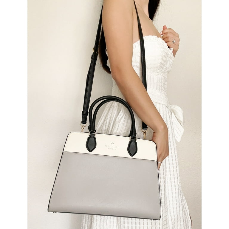 Kate Spade New York Madison Medium Satchel Handbag Platinum