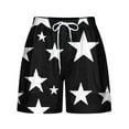 thumbnail image 5 of QUNYINEY Star Shorts Women Bermuda Elastic Waist Casual with Pockets Loose Summer Drawstring Shorts, 5 of 5
