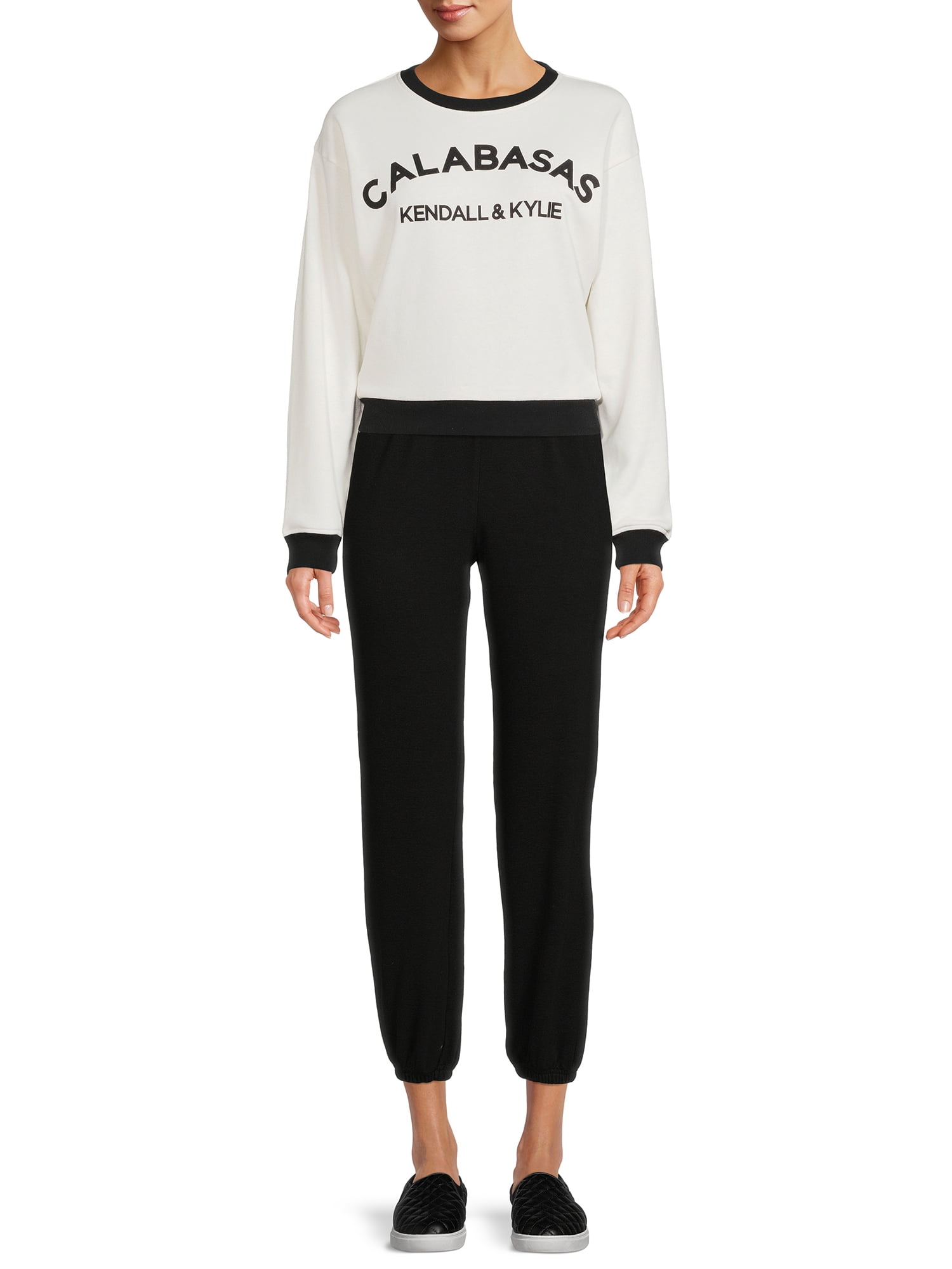 Kendall + Kylie Junior' Ringer Sweatshirt with Crew Neck