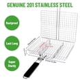 thumbnail image 7 of Ababeny Portable Grill Basket, BBQ Grilling Basket for Outdoor Grill with Removable Handle, Stainless Steel Camping Cooking Grill Accessories for Meat Chicken Fish Vegetable, 7 of 7