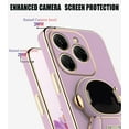 thumbnail image 4 of Compatible with Tecno Spark 20 Pro Case with Plating Creative Astronaut Cartoon Holder Pink, for Tecno Spark 20 Pro Phone Case Silicone Shockproof Stand Soft TPU Protective Slim Cover (Purple), 4 of 7
