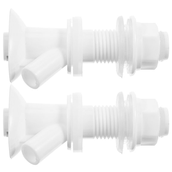 2 Pcs Button Faucet White Plastic Cooler Replacement Parts Push Spigot Water Kettle Thermal
