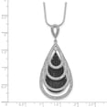 thumbnail image 3 of Sterling Silver & CZ Teardrop Necklace, 3 of 3
