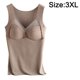 thumbnail image 2 of Camisas térmicas sin mangas para mujer con sujetador, chaleco con cuello en V, ropa interior, chaleco cálido para mujer con cojín - Gris, 2 of 5