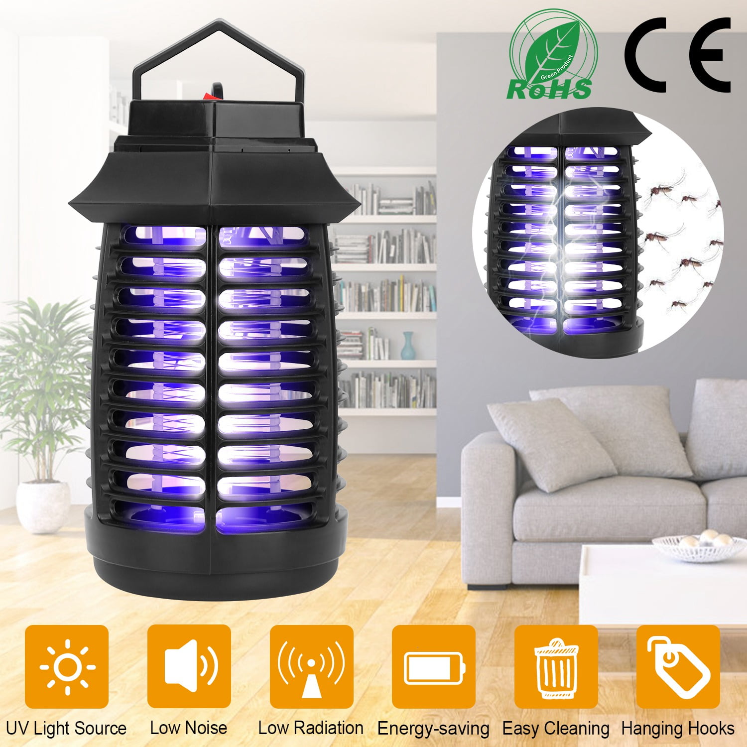 Electric Mosquito Killer Lamp Fly Trap Insect Bug Pest Zapper Catcher UV Light 