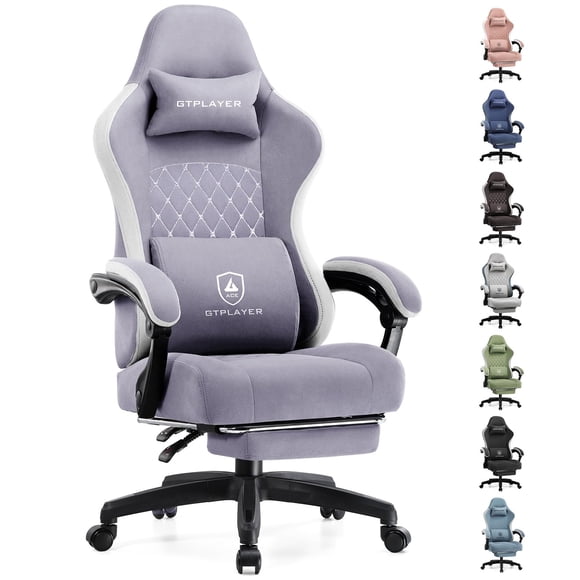 Silla Gaming GTPLAYER con cojín de muelles y reposapiés