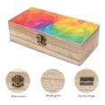 thumbnail image 3 of 7.9×2.3 In Wooden Boxes Durable Easy To Use Dustproof Prevent Slippery Delicate And Cabinet MediumVioletRed Tie Dye Background Rainbow Colors_2, 3 of 8