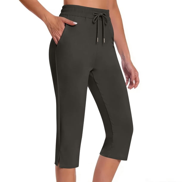 Pantalones de Yoga para Mujer con Bolsillos Leggings Deportivos de Color Sólido, Pantalones de Gimnasio de Cintura Alta para el Entrenamiento Diario