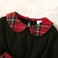 thumbnail image 5 of LAPAKIDS Toddler Girl Clothes 4-5T Long sleeve Top + Skirt + Hat Plaid Christmas Outfits, 5 of 7