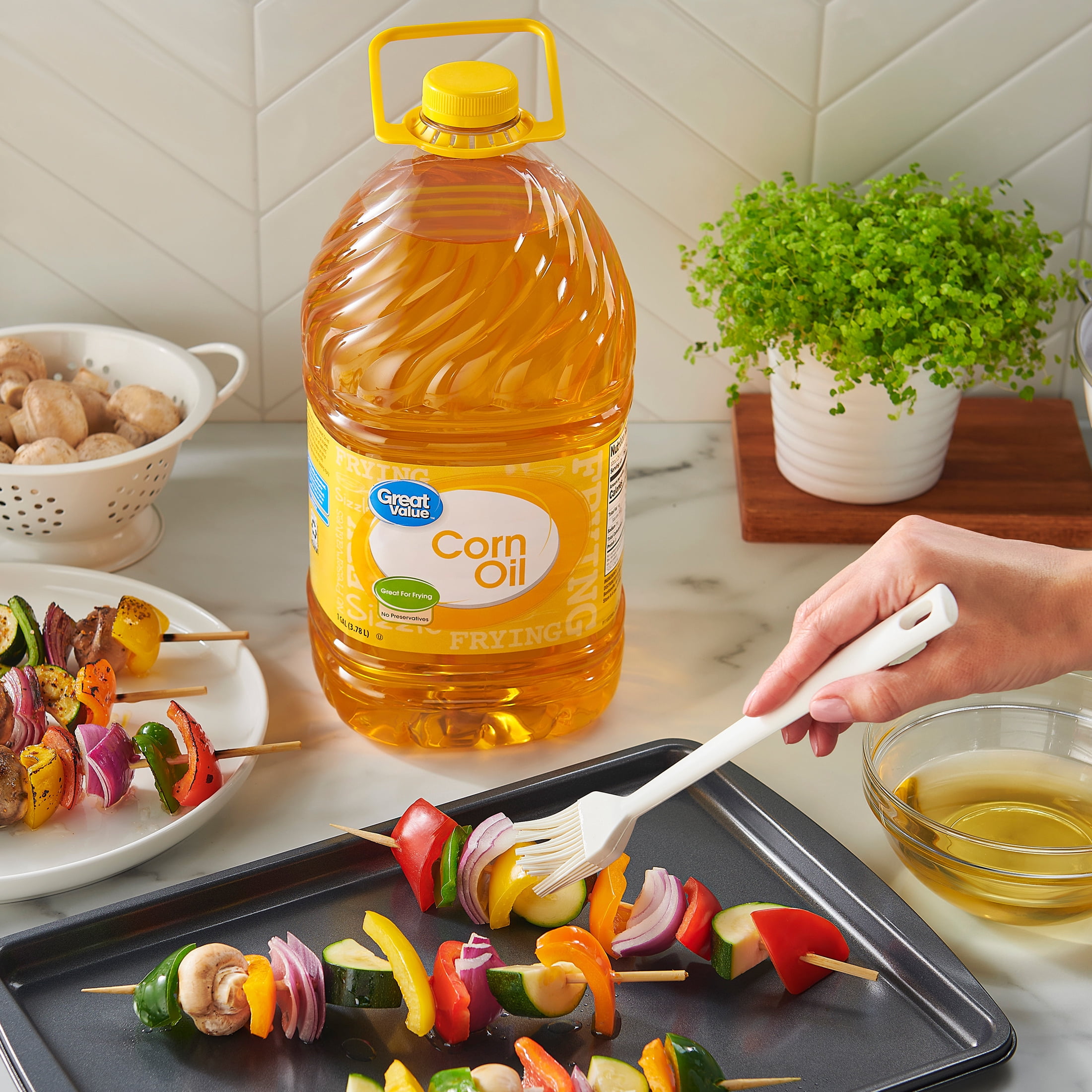 Great Value Corn Oil, Heart Healthy, Great for Frying, 1 Gallon Bottle