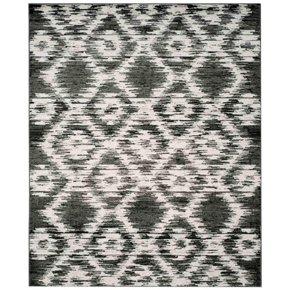 SAFAVIEH Adirondack Valentin Geometric Area Rug, Charcoal/Ivory, 9' x 12'
