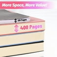 thumbnail image 4 of shiyou-A4 Large Journal Notebook - Extra Thick 8x11.5 Inch, 400 Pages, Soft Leather Cover, Wide Ruled - Daily Journals for Women, Men - Notebooks for Work, Office, School - Pink, 4 of 4