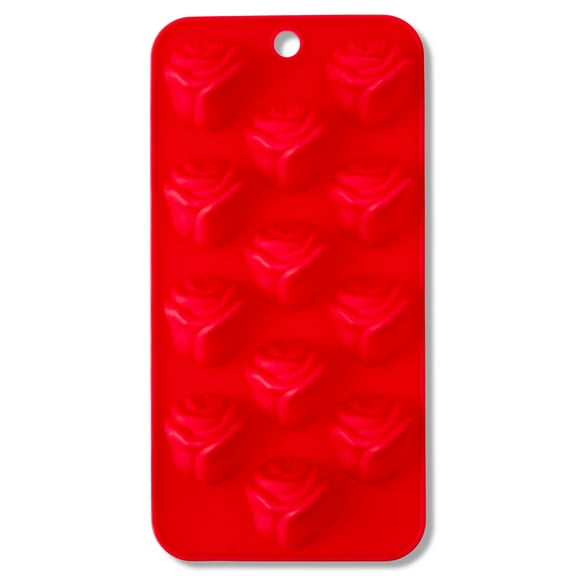 12-Cavity Small Rose Silicone Mold, Red, Valentine's Day by Way To Celebrate