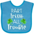 thumbnail image 3 of Inktastic Part Irish All Trouble St. Patrick's Day with Green Clovers Boys or Girls Baby Bib, 3 of 4