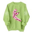 thumbnail image 5 of QINGFSAP Womens Graphic Tops Long Sleeve Crew Neck Casual Loose Fit Sweatshirt, 5 of 6