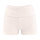 thumbnail image 4 of Leggings de cintura baja y doblez para mujer: pantalones cortos ajustados de color liso con tejido de poliéster, adecuados para el verano, el uso informal y el uso diario., 4 of 5