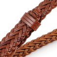 thumbnail image 3 of Wowstyle Women's Fashion Thin Braided Leather Belt with Buckle 20mm For Jeans Dresses Everyday Outfits, 3 of 5