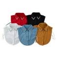 thumbnail image 5 of MEICHEN Women's Solid Color Detachable False Collar with Decoration Adjustable Tie Mock Neck Accessories, 5 of 7
