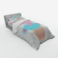thumbnail image 3 of Ambesonne Saying Bedding Set 4 Pcs, Sleeping Animal Cartoon Art, Queen, Pink Pale Blue and Peach, 3 of 3