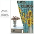 thumbnail image 3 of Rustic Flowers Kitchen Curtains Vintage Blue Wooden Board Sunflower Inspirational Quotes Bedroom Living Room Blackout Rod Pocket Decoration Window Drapes 2 Panels W21xL63in W42xL84in, 3 of 6