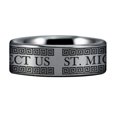 thumbnail image 3 of St. Michael Tungsten Carbide Ring, 3 of 7