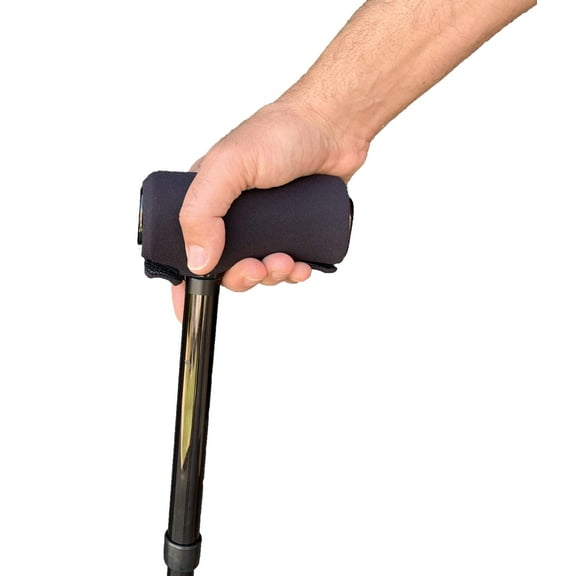 Crutcheze Cane Handle Pad – Padded Grip Cover for T-Handle Canes – Soft, Cushioned, Washable, Anti-Slip – Fits Most Standard Canes – Black – Mobility Comfort Accessory