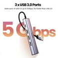 thumbnail image 5 of Adaptador Ethernet USB UGREEN 1000/100Mbps HUB USB3.0 RJ45 Lan para computadora portátil PC Xiaomi Mi Box Macbook Windows HUB USB-C Tarjeta de red, 5 of 5