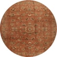 thumbnail image 1 of Ahgly Company Indoor Round Traditional Mahogany Brown Persian Area Rugs, 3' Round, 1 of 6