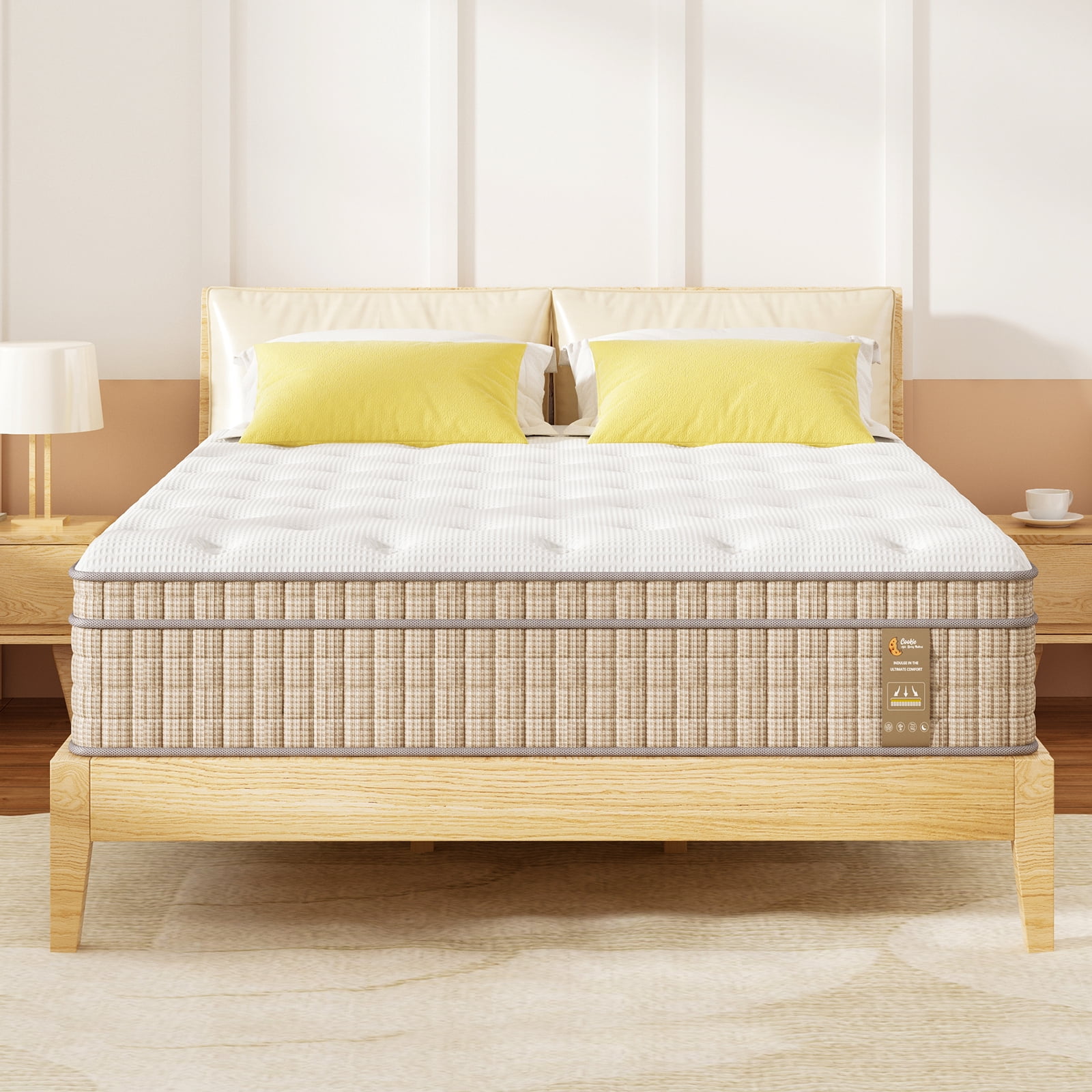 Sleepmax Serene 14" King Hybrid Mattress with CertiPUR-US Gel Infused Memory Foam & Pocket Springs, Oeko-Tex Certified Fabric & Fiberglass Free Fire Retardant Protection