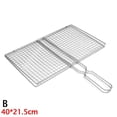 thumbnail image 1 of Steel Mesh Folder Grill Fish Rack Barbecue Net BBQ Accessories, 1 of 8