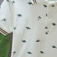 thumbnail image 5 of shoper Boys Polo Shirt Collared Dinosaur Print Short Sleeve Everyday Back To School Shirt Summer Clothes for Boys White 90, 5 of 5