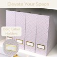 thumbnail image 4 of BLU MONACO Foldable Magazine File Holder Set of 4 with Moroccan Tile Design – Decorative Cardboard Magazine Organizer for Home, Office & Dorm Room – Stylish Magazine Storage Solution, 4 of 7