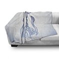 thumbnail image 3 of Kraken Soft Flannel Fleece Throw Blanket, Squid in Classic Line Art Styled Graphic Nautical Marine Sea Creature Image Art, Cozy Plush for Indoor and Outdoor Use, 60" x 80", Blue, by Ambesonne, 3 of 6