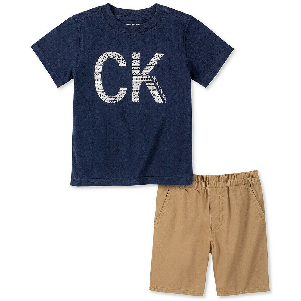 Calvin Klein Baby Boys T-Shirt and Shorts Set Navy Size 18 Months -  
