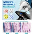 thumbnail image 4 of 58-Piece Kids Microscope Kit - 100X-1200X Magnification, Metal Body, LED Light, Carrying Box - Science Experiment Toy for Kids Ages 5-12, 4 of 6