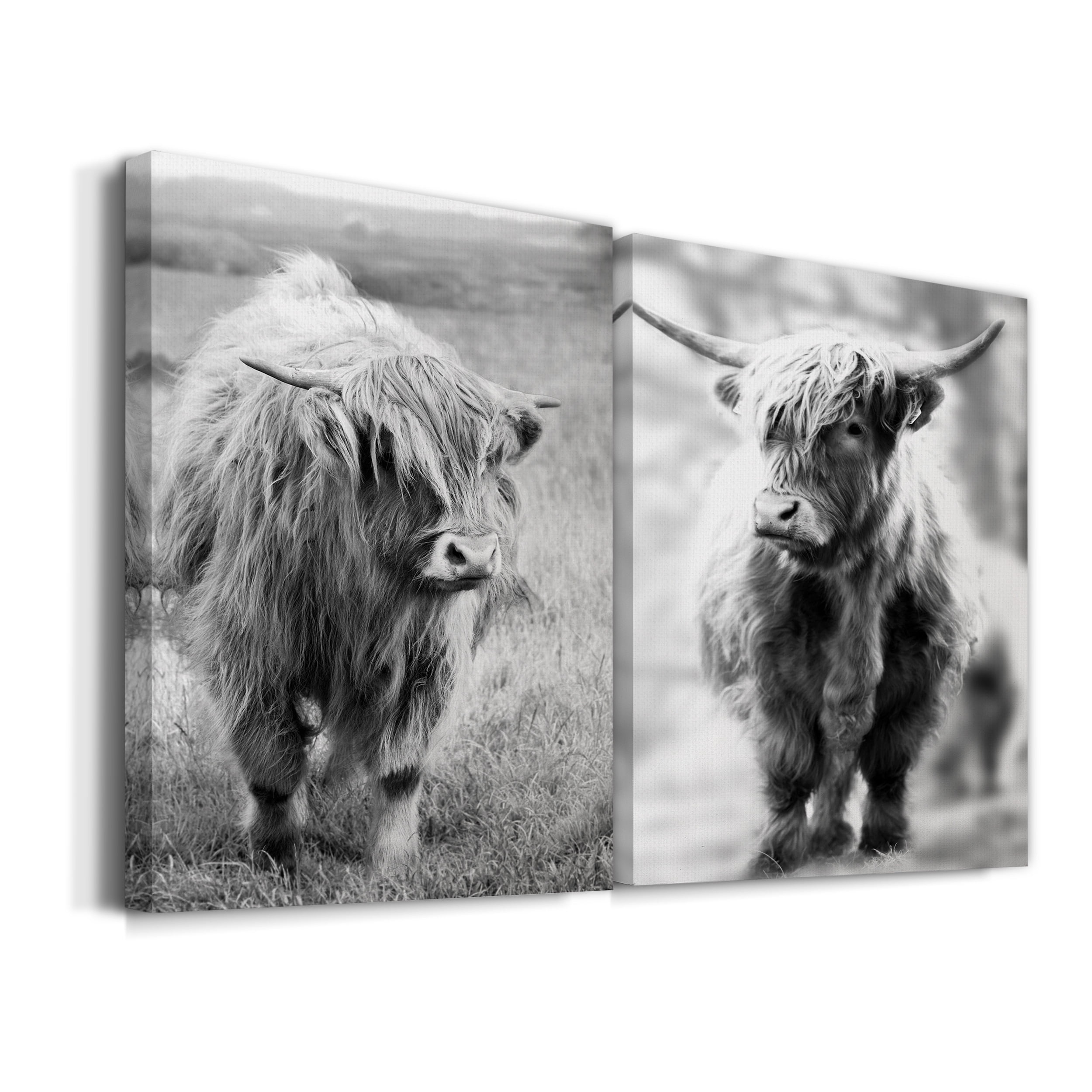 Gretna Green Highland Premium Gallery Wrapped Canvas - Ready to Hang - Set of 2 - 8 x 12 Each