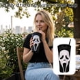 thumbnail image 5 of 2026 Scream Ghost Face Tumblers, Ghost Face Scary Theme Decor Cup with Lid & Figure, Food Safe Resin Material, Spooky Centerpiece for Movie Night, 5 of 5