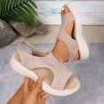 thumbnail image 6 of Women's Orthotic Sport Sandals Hollow Out Non Slip Walking Shoes with Arch Support Comfy Knit Slingback Slides Beige Size 10, 6 of 7
