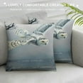 thumbnail image 3 of Orinice Snowy Owl Graphic Decorative Cushion Throw Pillow Cover for Home Couch Living Room Bed Sofa High-Quality Winter Pillow Covers 1PC 18x18in, 3 of 5