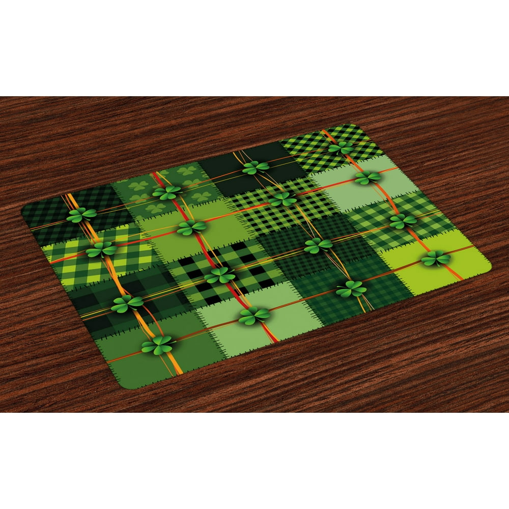 Irish Placemats Set of 4 Patchwork Style St. Patrick's Day Themed