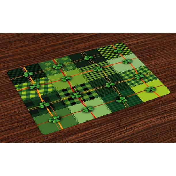Irish Placemats Set of 4 Patchwork Style St. Patrick's Day Themed