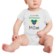 thumbnail image 2 of I Love My Ethiopian Mom Baby Romper Bodysuit (White, 3-6 Months), 2 of 5