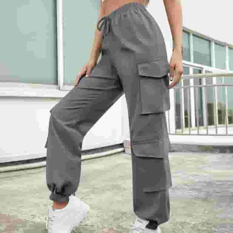 福袋セール Cargo Women's Pants Waisted High Elastic Drawstring Clothing