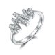 thumbnail image 1 of Anillo de Plata de Ley 925 Yashi 7 Filas de Diamantes y Circonitas Código de Modelo 12235 7, 1 of 3