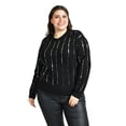 thumbnail image 1 of Sueter de punto con lentejuela Roman Fashion / Tallas Extras, 4004 (Negro / Plata) negro 38, 1 of 6