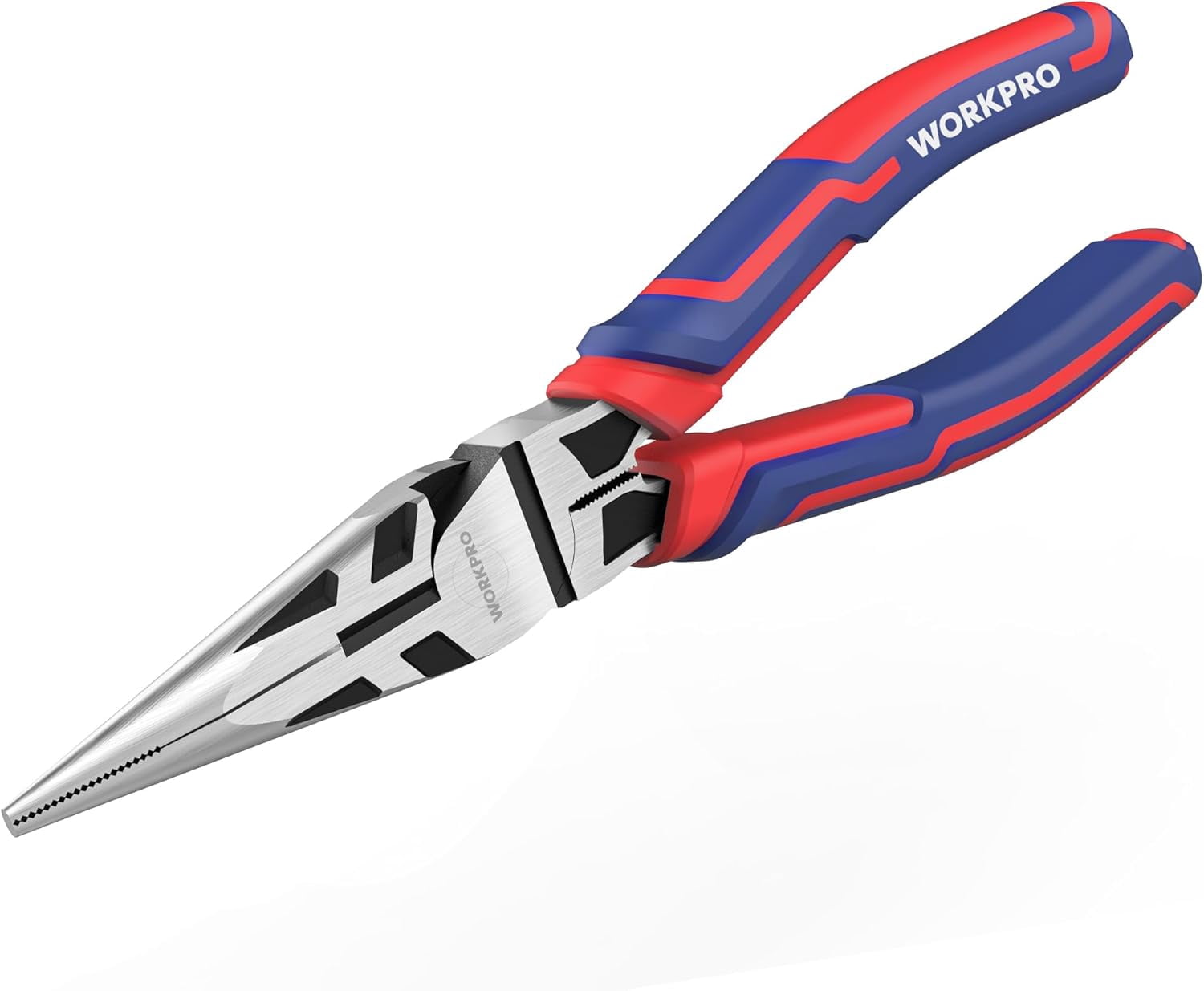 Premium 6” Needle Nose Pliers, Paper Clamp Precision, Heavy-Duty CRV Steel, Soft Grip with Wire Cutter, Long Nose Cutting Pliers