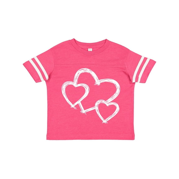 Inktastic Three White Hearts Boys or Girls Toddler T-Shirt