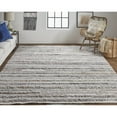 thumbnail image 5 of Feizy Alden Transitional Stripes, Taupe/Ivory/Red, 8' x 10' Area Rug Stain Fade Resistant Handmade Casual Solid Floor Rug for Living room Bedroom, 5 of 8