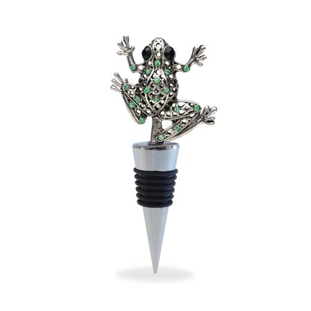 

Cheers Frog Silver Metal Wine Stopper - Vacuum Seal Reusable Bottle Stopper