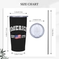 thumbnail image 5 of America Est 1776 Patriotic 4th of July Tumbler, 20oz Tumbler with Lids and Straws insulated tumblers Stainless Steel Vacuum Insulated Travel Mug Double Wall Water Coffee Tumbler, 5 of 6